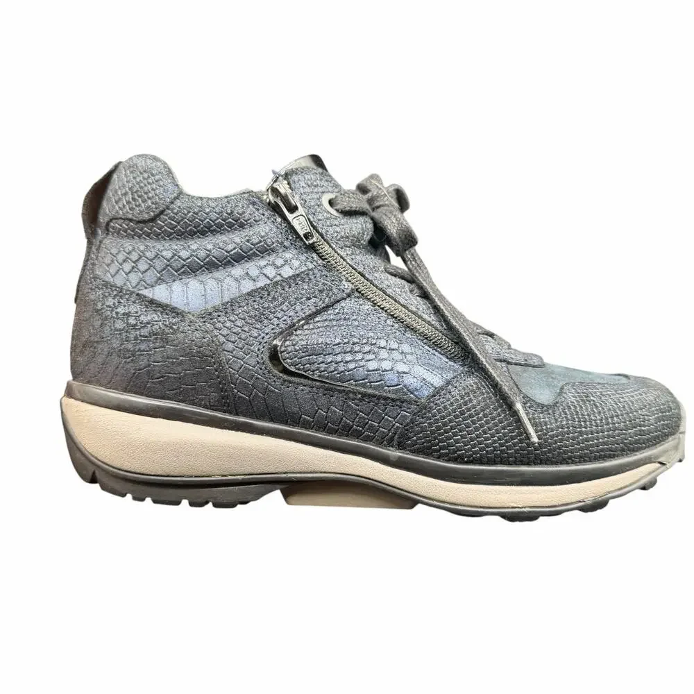 Xsensible Stretchwalker Zip Lace Sneakers Dark Blue Women 7.5 EU 38